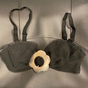 Spike & The Boyz lace and metal embellished underwire bra